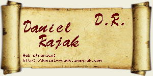 Daniel Rajak vizit kartica